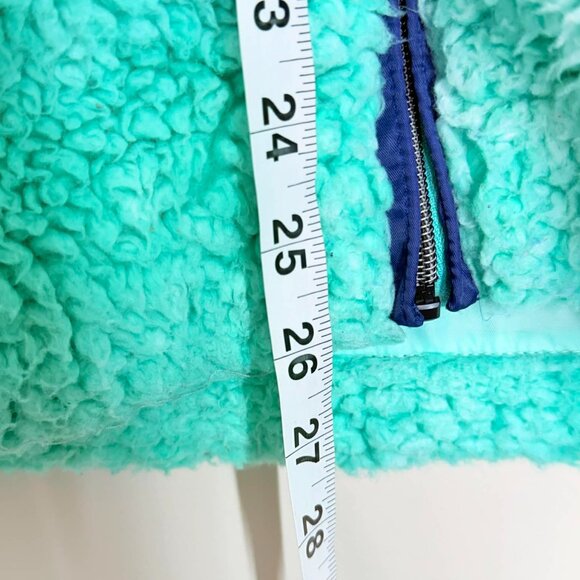 Simply Southern Womens XL Sherpa Full Zip vest Turquoise with pink collar (2009) - Picture 3 of 6